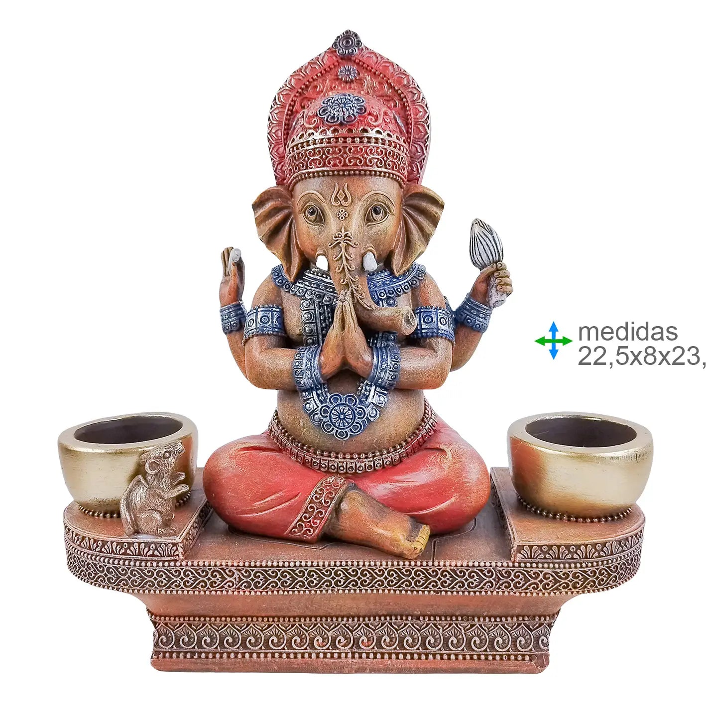 Ganesh Candle Holder 22.5 X 8 X 23.5 cm