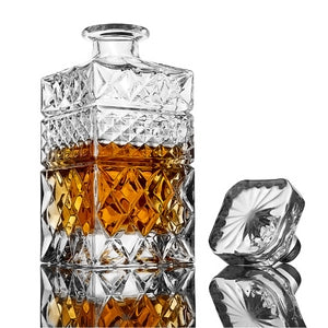 Whiskey Decanter with Glasses & Chilling Stones Gift Set