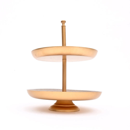 Elegant 2-Tier Cake Stand For Weddings & Parties